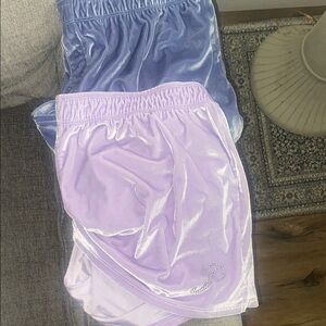 Shiny Blue and Purple Athletic Shorts